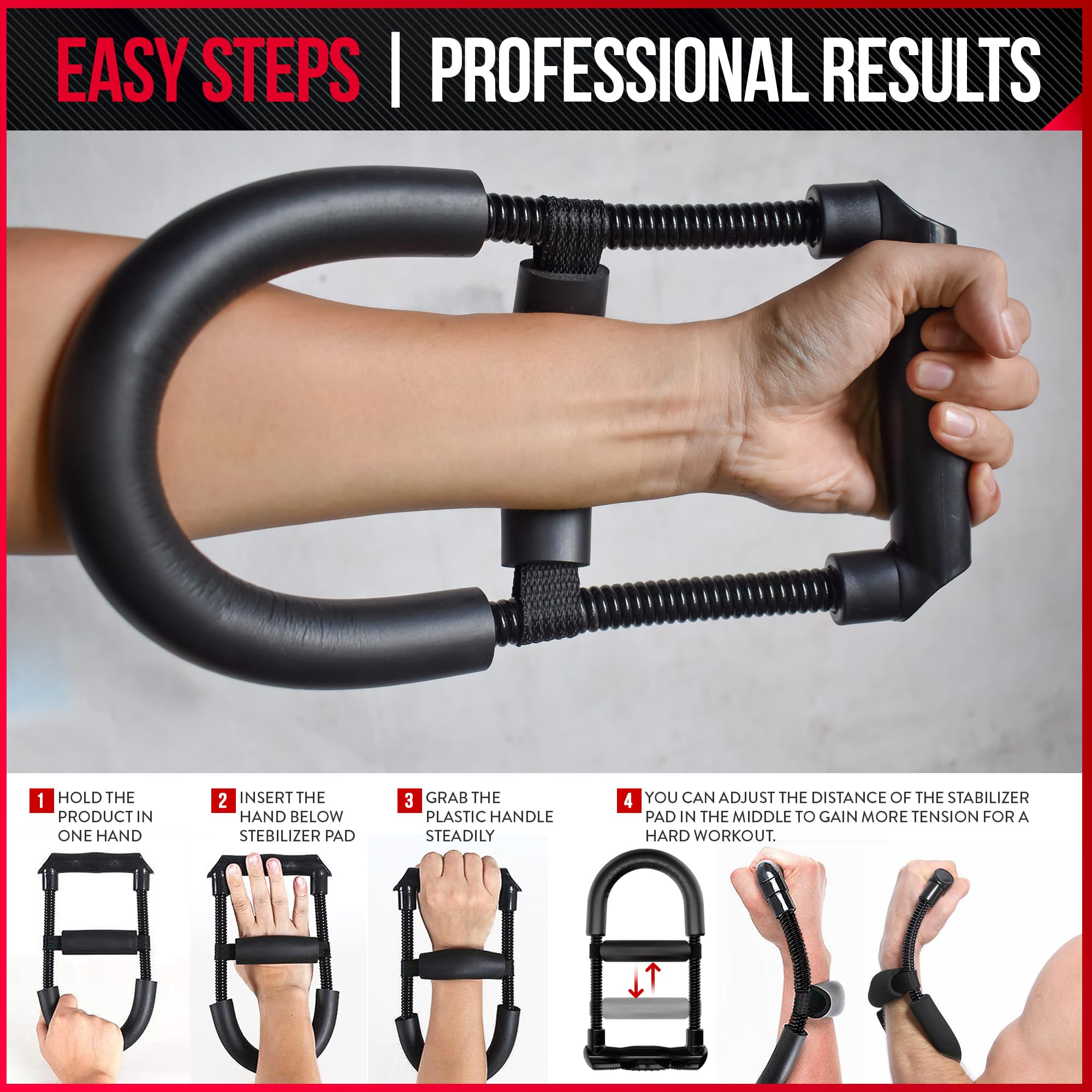 strength trainer adjustable strength trainer, improves your grip and forearm strength, wrist trainer designed for anyone looking to improve their st