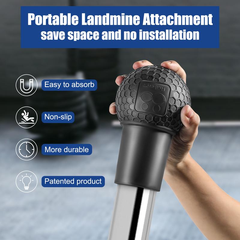 Fitness Olympisches Barbell Attachments ,Landmine Attachment for T Bar Rows, Turn Any Surface into a Barbell Landmine Exercise - Press, Row, Spin, S