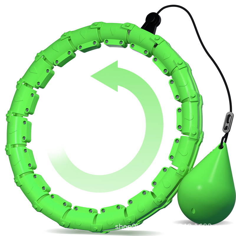 UK Seller K-MART Smart Weighted Hula Hoop - 24 Detachable Links, 360° Auto-Spinning Ball for Gymnastics, Massage
