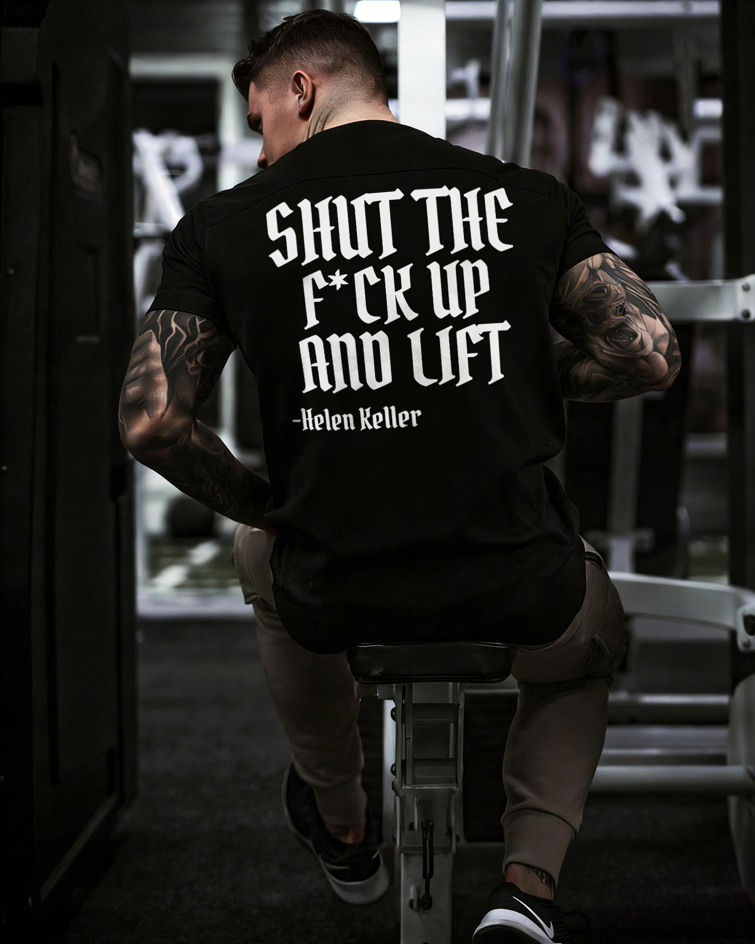Shut The F*ck Up And Lift Printed Men's T-shirt