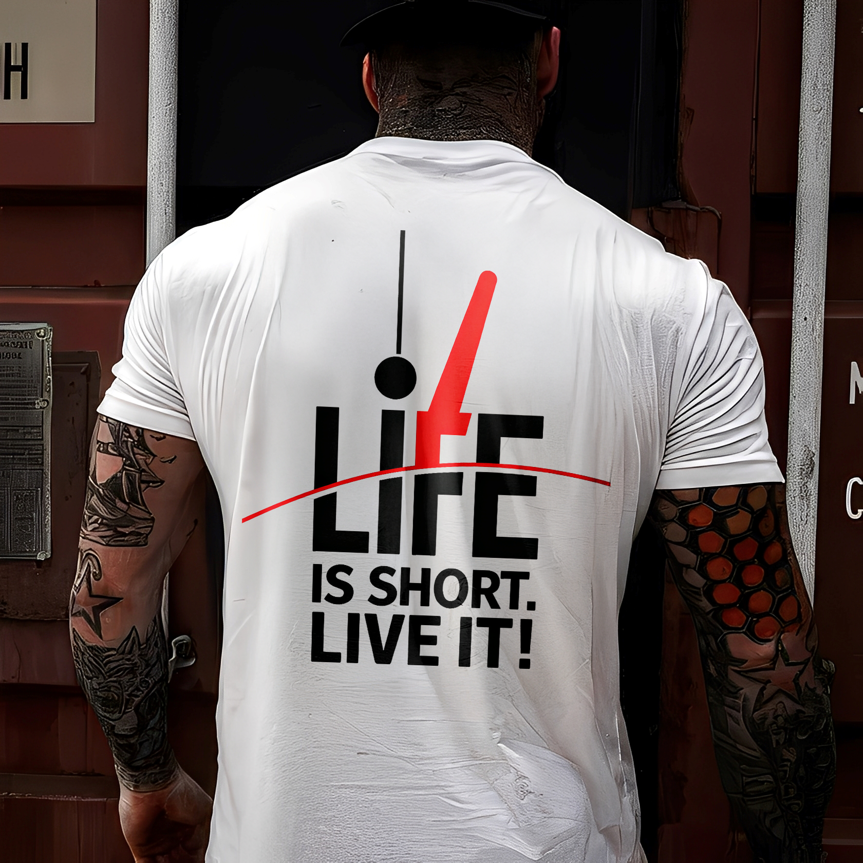 Life Is Short. Live It! Printed Men's T-shirt