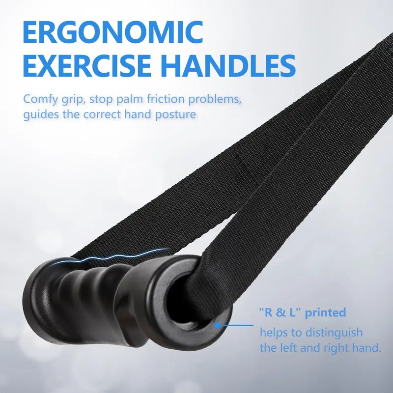 Pull-Up Bar Handle Set With Resistance Bands, Fitness Equipment Accessories, Handles