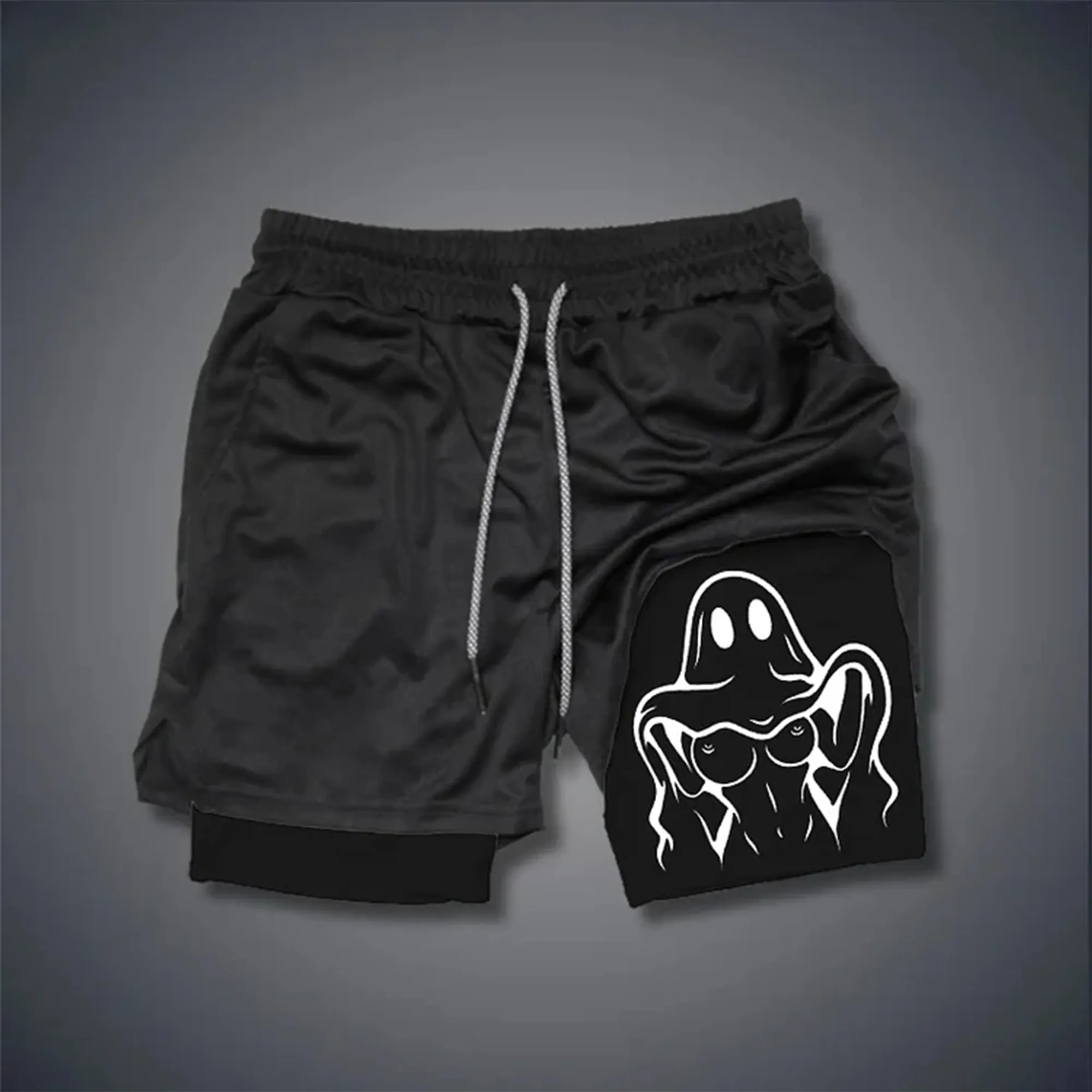 Ghost Hides Sensuality Print Men's Performance Shorts