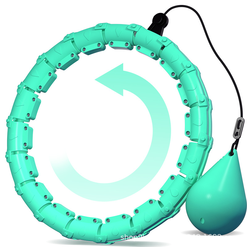 UK Seller K-MART Smart Weighted Hula Hoop - 24 Detachable Links, 360° Auto-Spinning Ball for Gymnastics, Massage