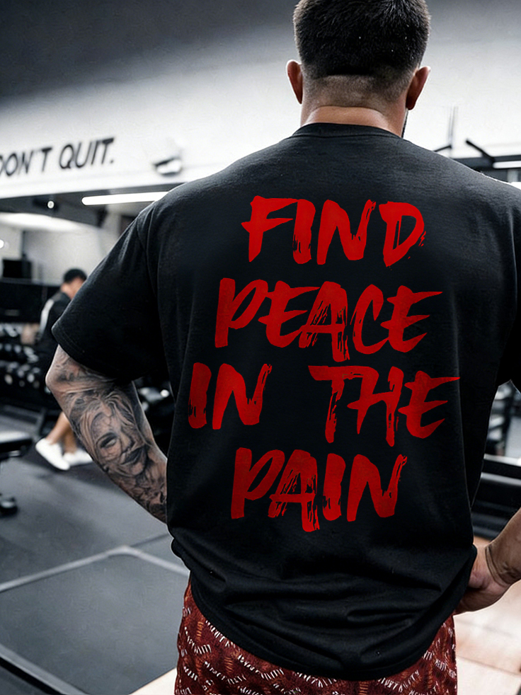 Find Peace In The Pain Printed Men's T-shirt