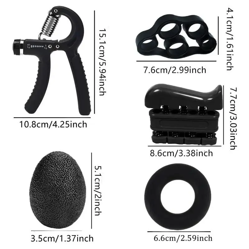 Hand Grip Strengthener Kit 5 Pack Forearm Grip Adjustable Resistance Hand Gripper, gripper ,forearm veins,Finger Exerciser