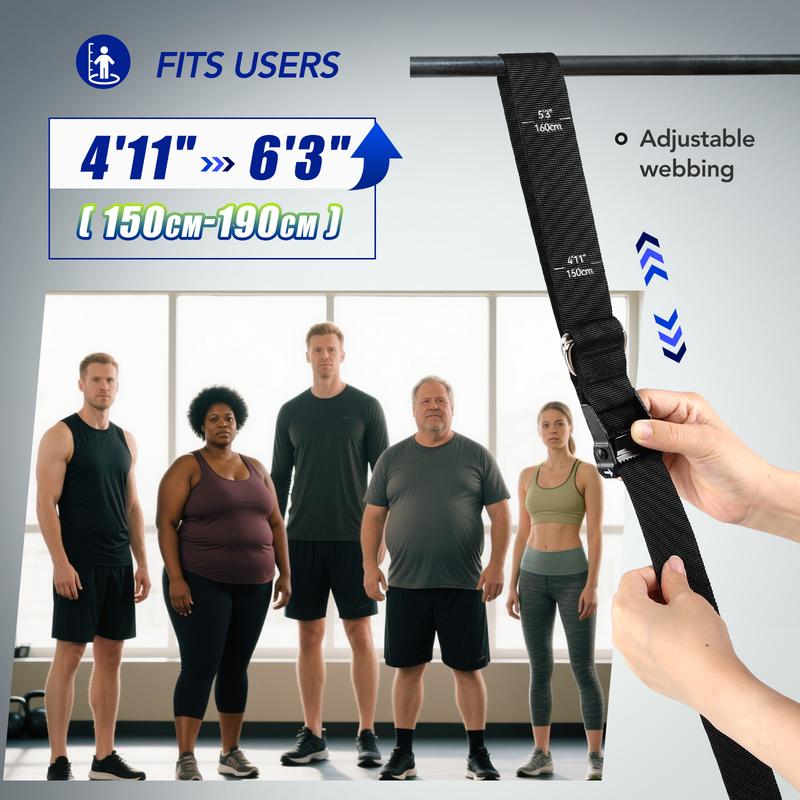 Alongsong Advanced Pull Up Assist Bands Set Heavy-duty 45x80lbs Resistance Adjustable Strap & Wide Footplate for Home Gym Outdoor Workout Strength T