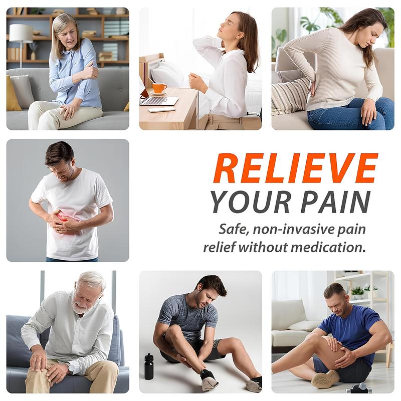 TENS EMS Muscle Stimulator – 10 Modes, Dual Channel, 30 Intensity Levels, Compact & Rechargeable, For Back, Neck & Shoulder, 4 Electrode Pads