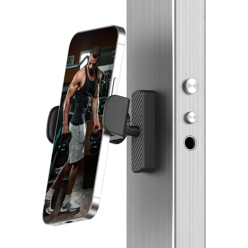 Magnetic Phone Holder for Gym - 360° Adjustable, Strong Portable Magnet Phone Mount for Workout Recording, Fitness Accessories Essentials,