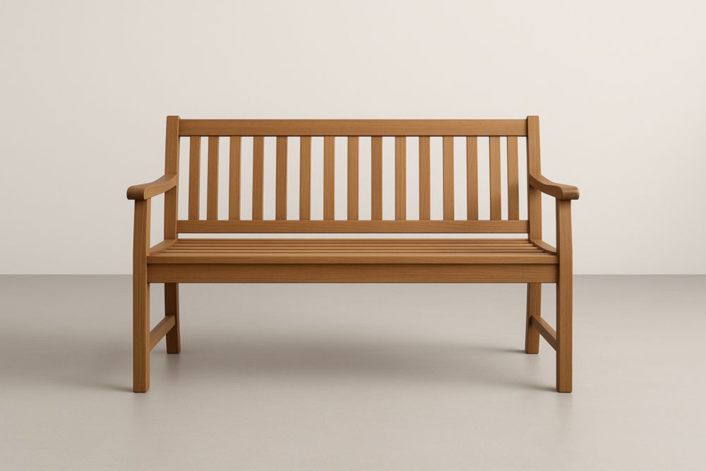 Panca da Giardino in Legno Teak Marrone