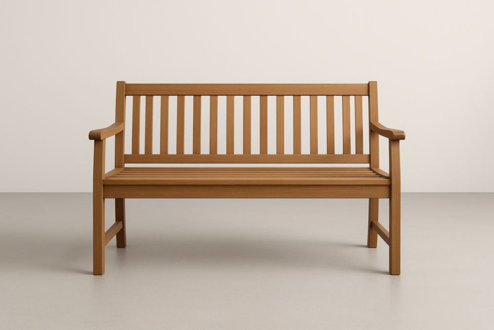 Panca da Giardino in Legno Teak Marrone