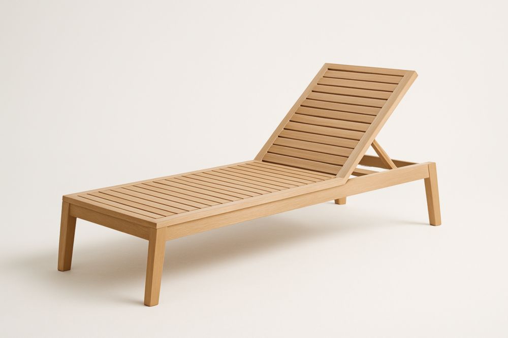 Sdraio in Legno Massello Regolabile per Esterno