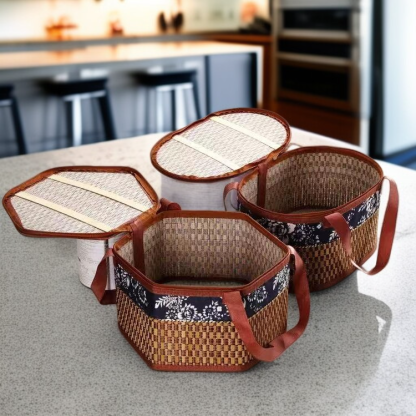 Ręcznie pleciony kosz do przechowywania 