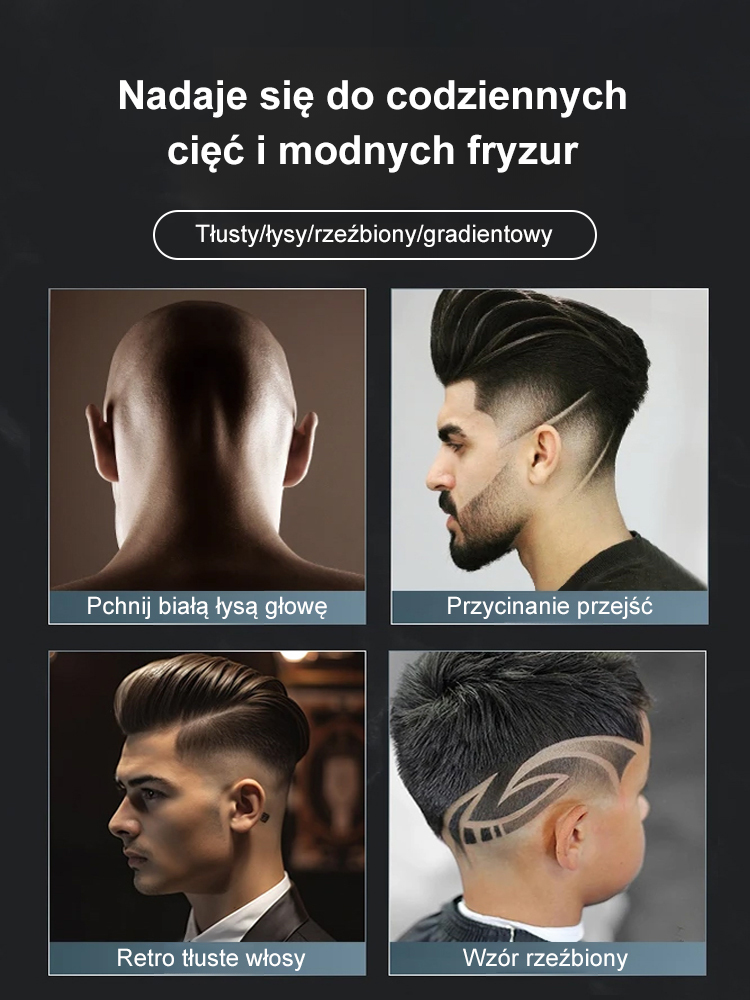 Cicha, bezzatykająca się elektryczna maszynka do strzyżenia włosów z olejkiem 【Strzyżenie, golenie i depilacja w jednym!】