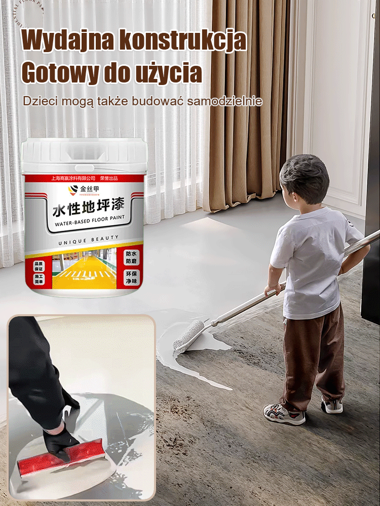 Farba epoksydowa na bazie wody do podłóg – wyjątkowo odporna na zużycie [Dwadzieścia lat później podłoga wciąż wygląda jak nowa!]