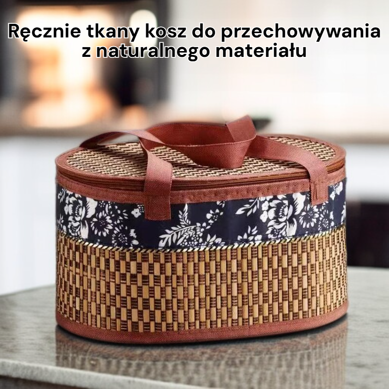 Ręcznie pleciony kosz do przechowywania 