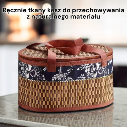 Ręcznie pleciony kosz do przechowywania 