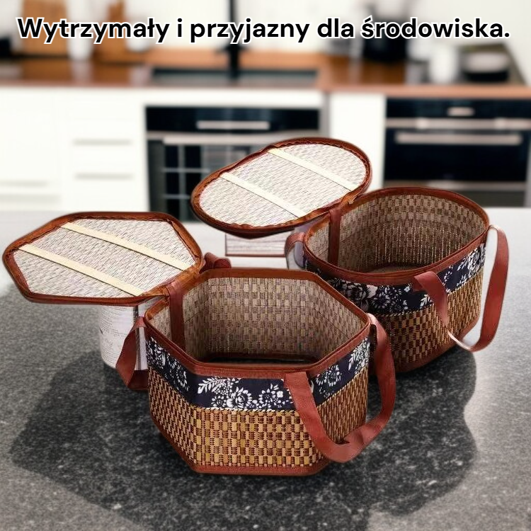 Ręcznie pleciony kosz do przechowywania 