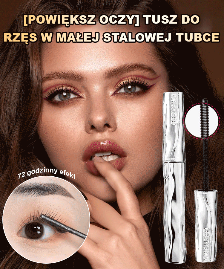 [Powiększ swoje oczy] Tusz do rzęs w małej, stalowej tubce, hit sprzedaży 2025!
