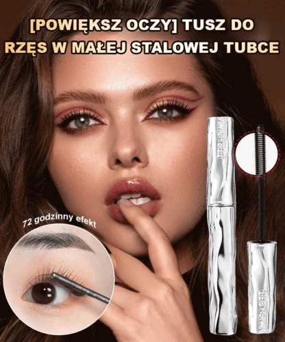 [Powiększ swoje oczy] Tusz do rzęs w małej, stalowej tubce, hit sprzedaży 2025!