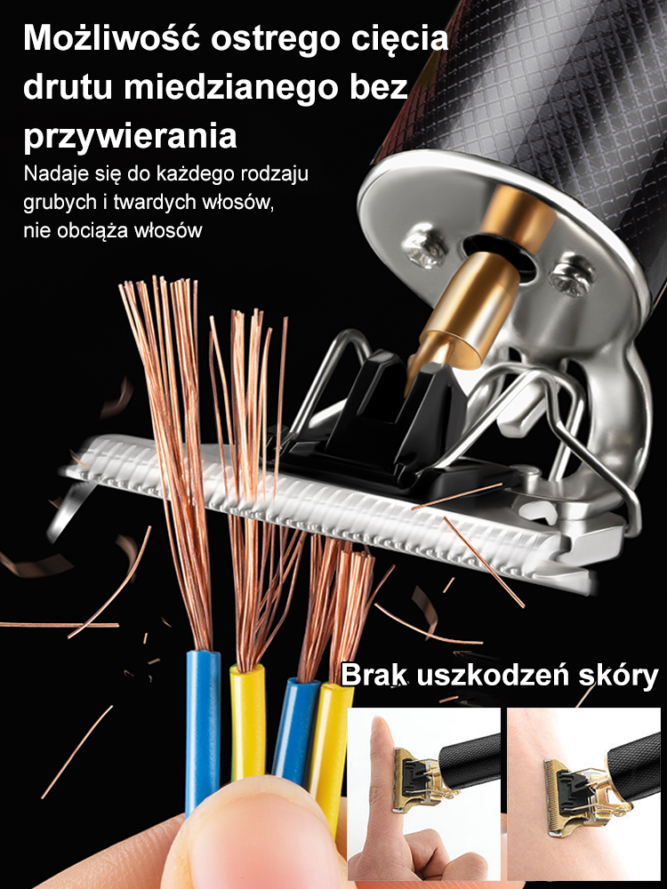 Cicha, bezzatykająca się elektryczna maszynka do strzyżenia włosów z olejkiem 【Strzyżenie, golenie i depilacja w jednym!】