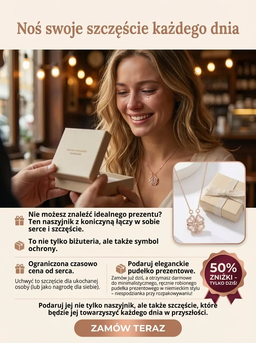 Globalny trend: Naszyjnik serce-koniczyna