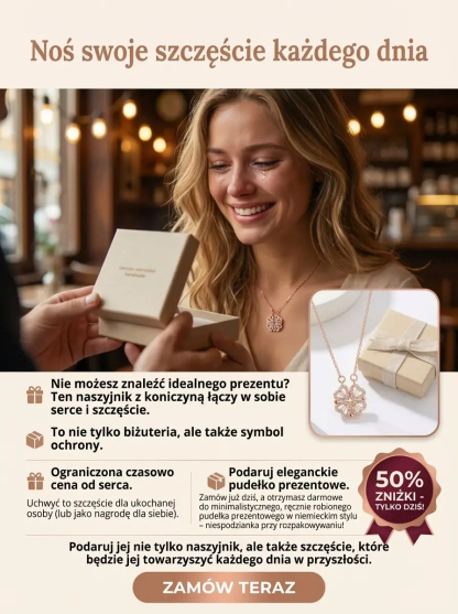 Globalny trend: Naszyjnik serce-koniczyna