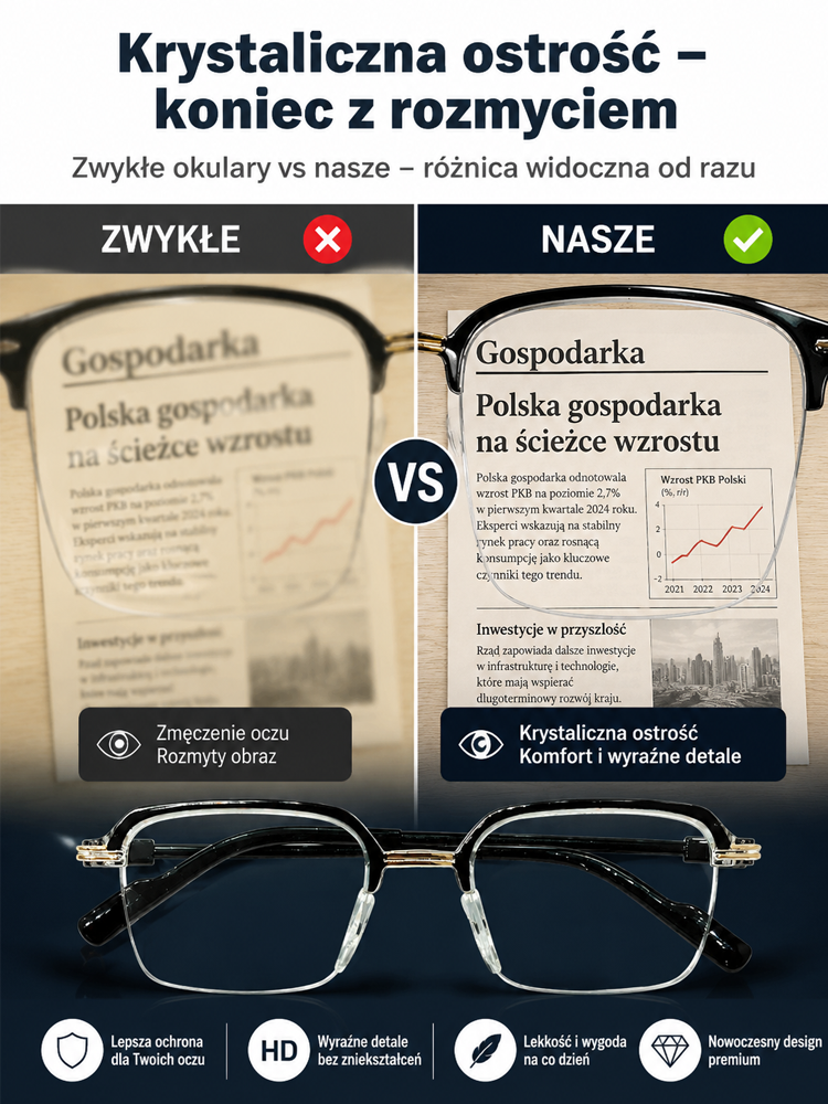 Modne okulary do czytania z ochroną przed niebieskim światłem – ostatni dzień wyprzedaży