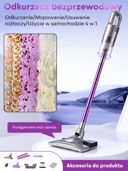 Odkurzacz ręczny z funkcją mopa🐾Silna siła ssania z łatwością usuwa kurz, zanieczyszczenia i sierść zwierząt