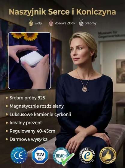 Globalny trend: Naszyjnik serce-koniczyna