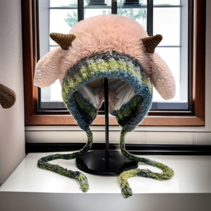  Zimowa ciepła pluszowa czapka 