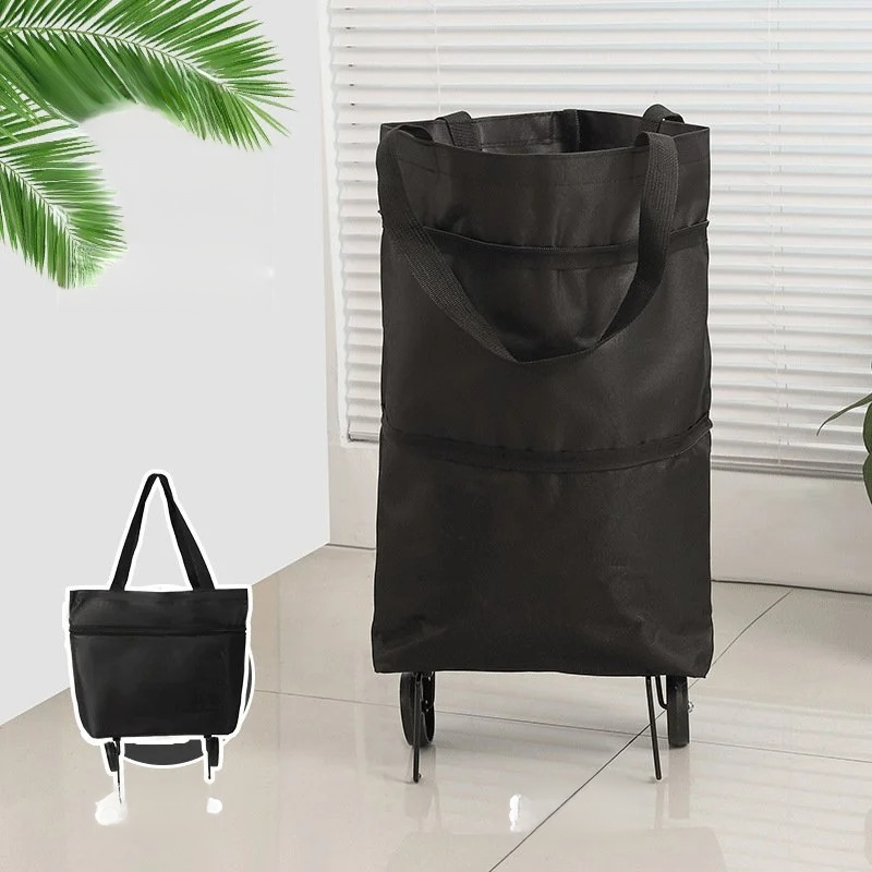 Ekologiczny wielofunkcyjny wózek składany🔥2‑w‑1 torba + wózek, duży pojemność, lekka do transportu