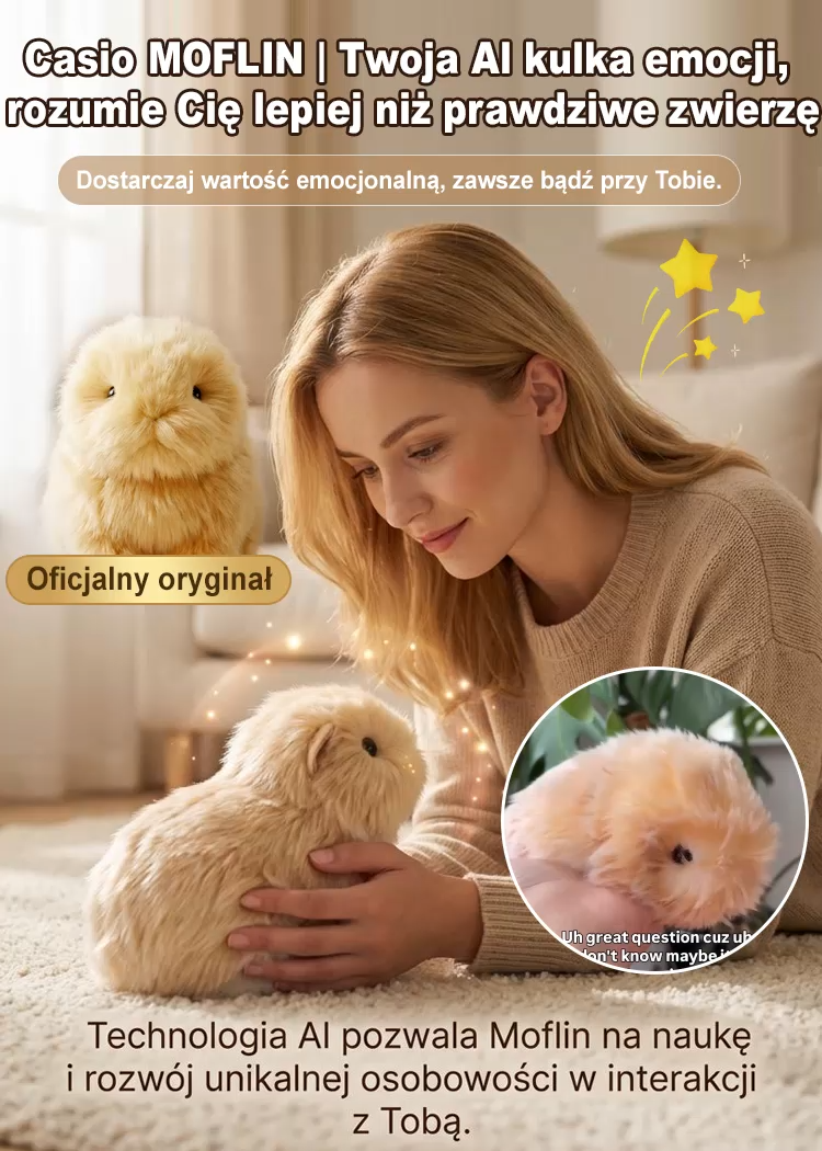 AI Sztuczny Inteligentny Zwierzak Towarzyszący🤖Potrafi nauczyć się mieć swoją własną, wyjątkową osobowość i jest niesamowicie uważny, jeśli chodzi o rozumienie emocji