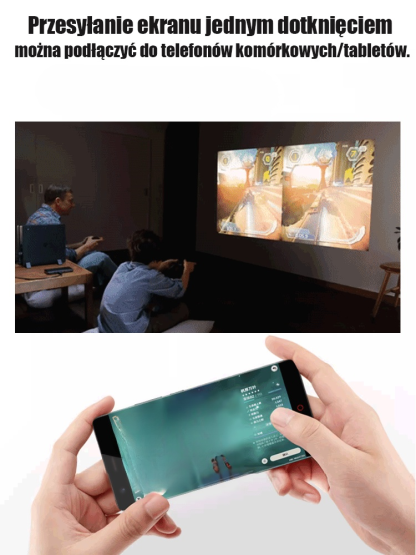Inteligentny projektor przenośny🎬Ciesz się bogatą biblioteką filmów i programów telewizyjnych online, które uprzyjemnią Ci życie domowe