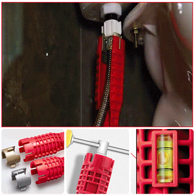 🛠️✅ Wielofunkcyjny klucz do naprawy zlewu 8 w 1, zaprojektowany z myślą o łatwym dostępie do trudno dostępnych miejsc