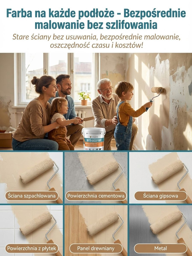Udoskonalone, ekologiczne powłoki dekoracyjne🟢Nietoksyczny, bezwonny i wolny od formaldehydu; możesz wprowadzić się natychmiast po pomalowaniu