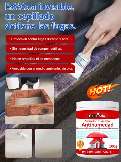 Sellador impermeable transparente para techos y paredes exteriores, sin necesidad de romper azulejos