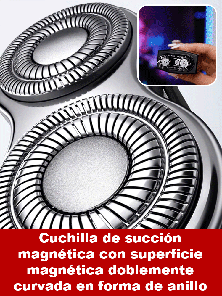 La afeitadora mecánica de moda.Afeitado limpio en 3 segundos, sin dejar manchas negras