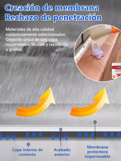 Sellador impermeable transparente para techos y paredes exteriores, sin necesidad de romper azulejos