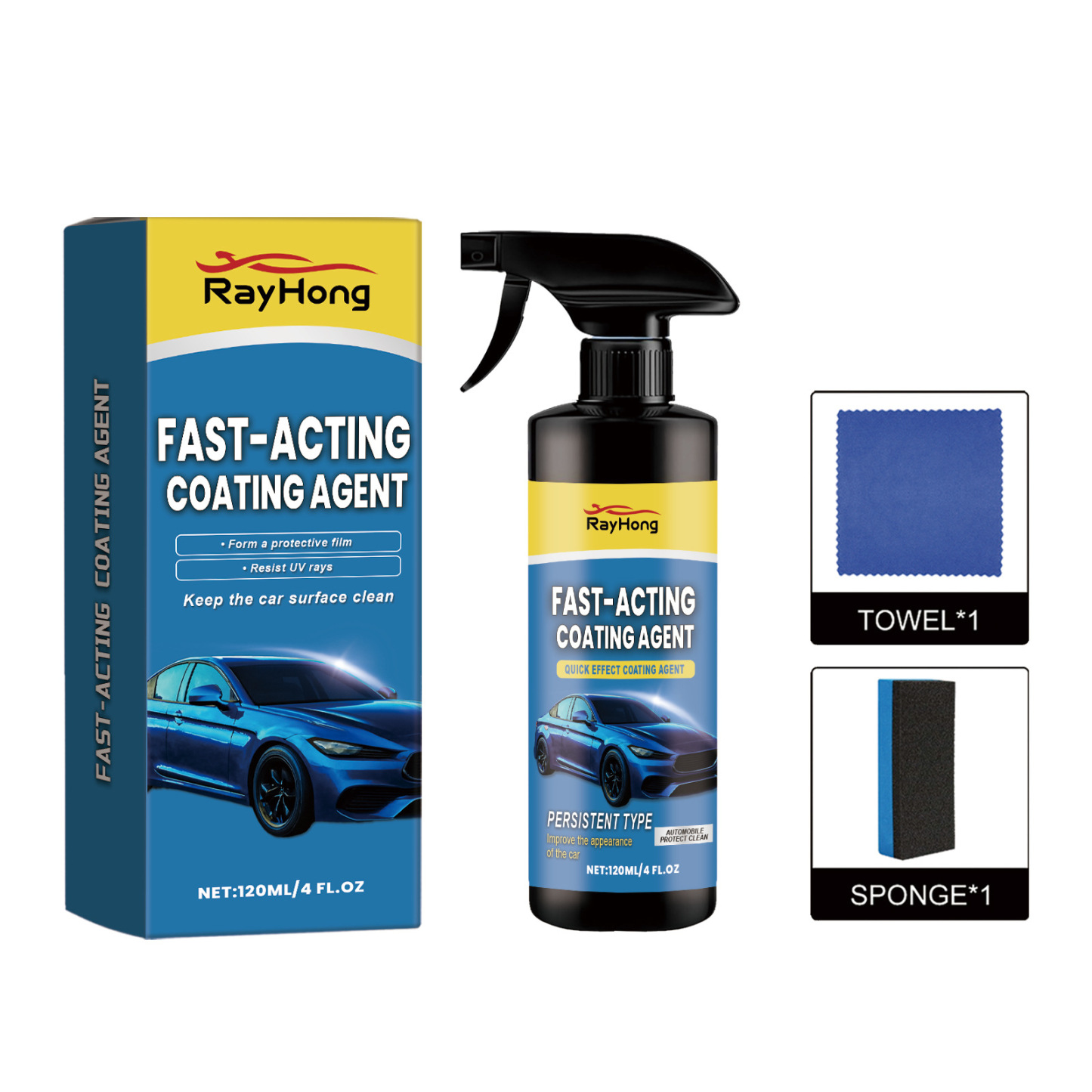 Juego de recubrimiento nano para automóviles RAYHONG【¡En sólo 3 minutos tu coche puede lucir como nuevo!】