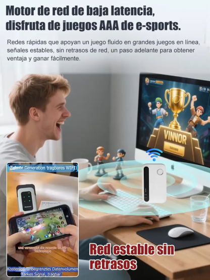 【Potente fuente de datos para exteriores】Punto de acceso Wi-Fi portátil