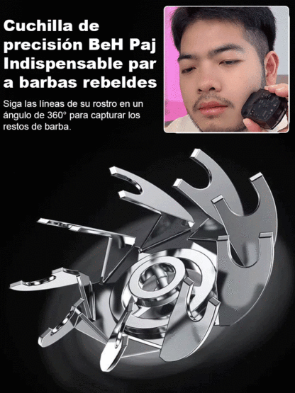 La afeitadora mecánica de moda.Afeitado limpio en 3 segundos, sin dejar manchas negras