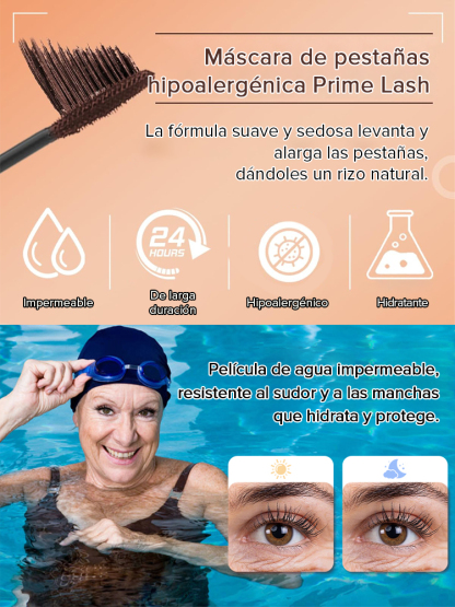 [Agranda tus ojos] Máscara de pestañas con aplicador de tubo de acero pequeño