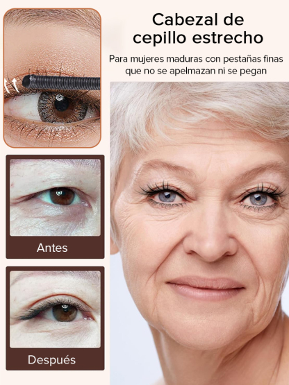 [Agranda tus ojos] Máscara de pestañas con aplicador de tubo de acero pequeño
