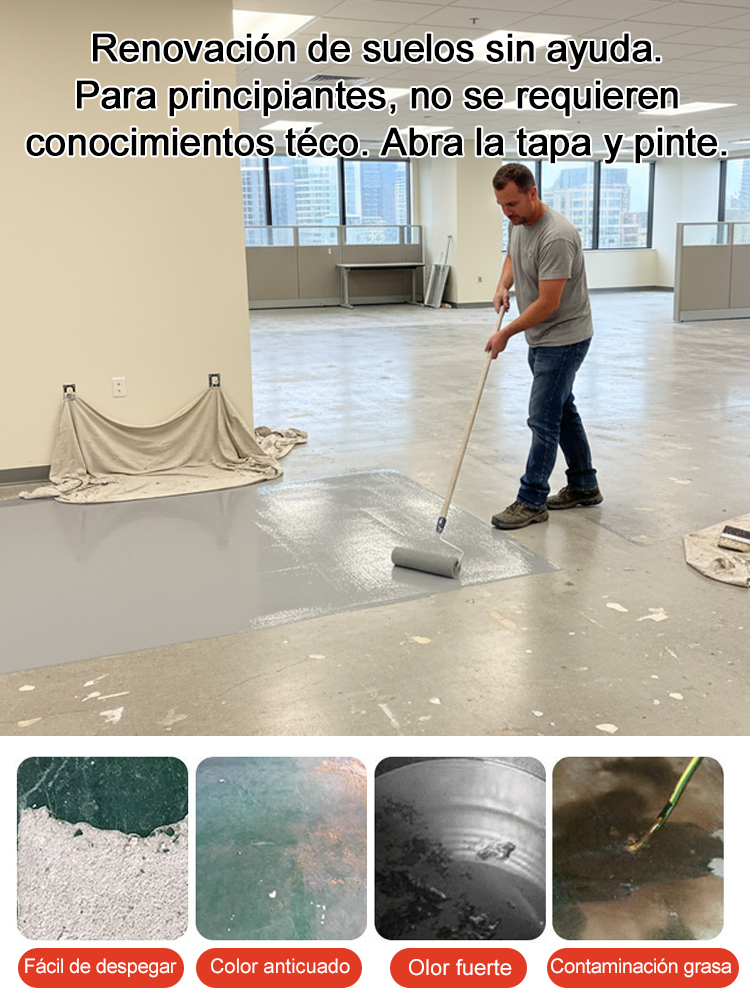 Pintura epoxi para suelos al agua - Superresistente al desgaste【¡Veinte años después, el terreno todavía parece nuevo!】