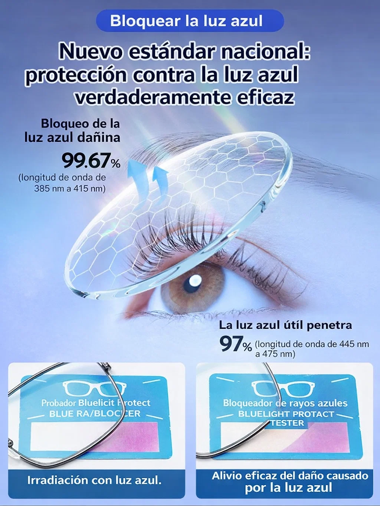 【Colaboración con diseñadores】 Gafas de lectura con zoom inteligente y cambio de color Starry Sky