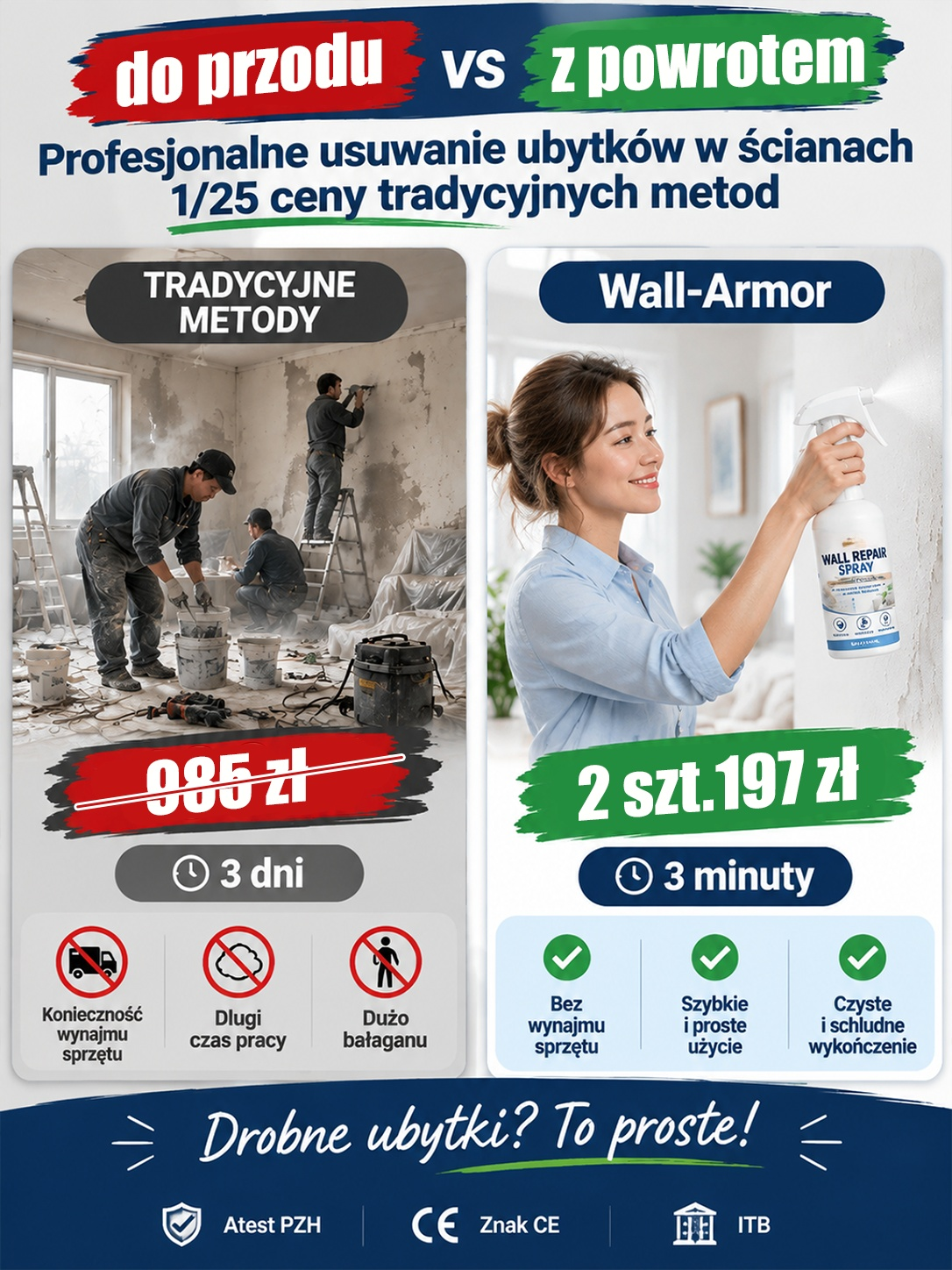🔥🔥Niemiecka nanotechnologia!!tylko 1 sekunda, a łuszcząca się farba i plamy pleśni znikają!  
