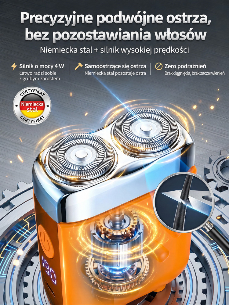 🔥🔥Nowa generacja dwugłowicowej kieszonkowej golarki