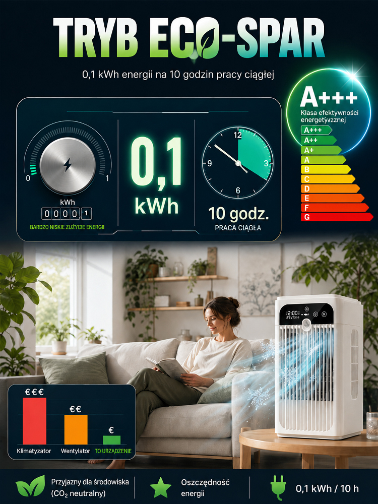 💦💦Przenośny wentylator klimatyzacyjny z mgiełką, poprawa chłodzenia o 70%