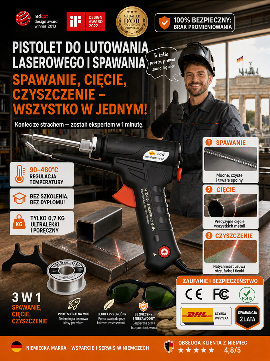 🔥🔥🔥Ręczna laserowa spawarka elektryczna z regulacją temperatury 899A czarna